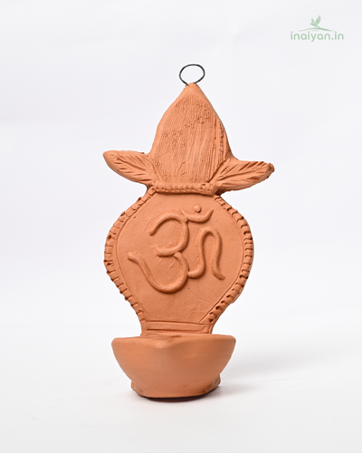 Handcrafted Terracotta Om Wall Diya