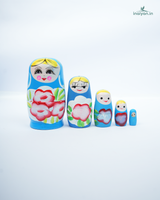 Premium Handcrafted Wooden Nesting Dolls | 5-Piece Traditional Stacking Toy 5