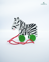 Handcrafted Wooden Pull-Along Animal Toy with Baby 7