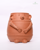 Handcrafted Terracotta Face Planter 4