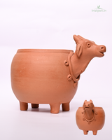 Handcrafted Terracotta Face Planter 5