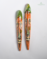 Handcrafted Tribal Face Magnets 2