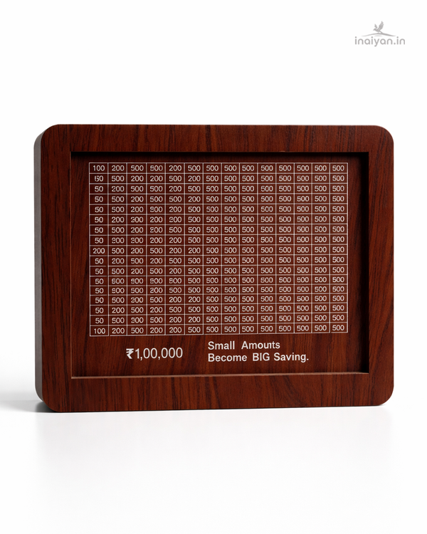 Wooden Savings Challenge Box