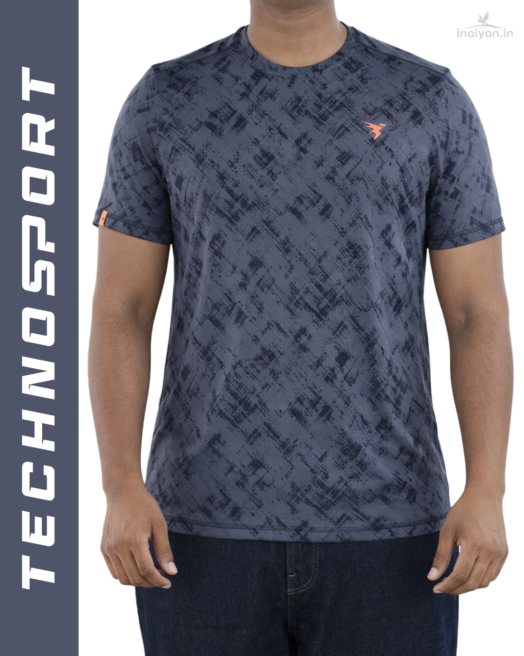 Men's Premium Jacquard Crew Neck T-Shirt | Textured & Breathable Fit