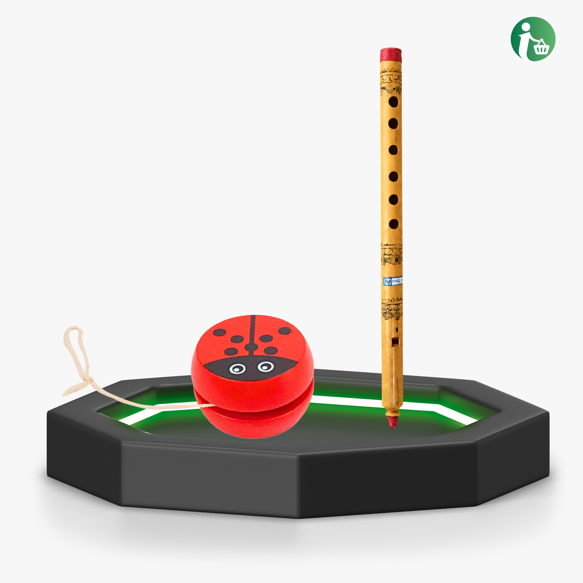 Traditional Flute & Wooden Yo-Yo Combo