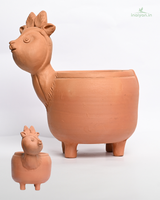 Handcrafted Terracotta Face Planter 7
