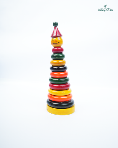 The Wooden Clown Stacking Ring Tower