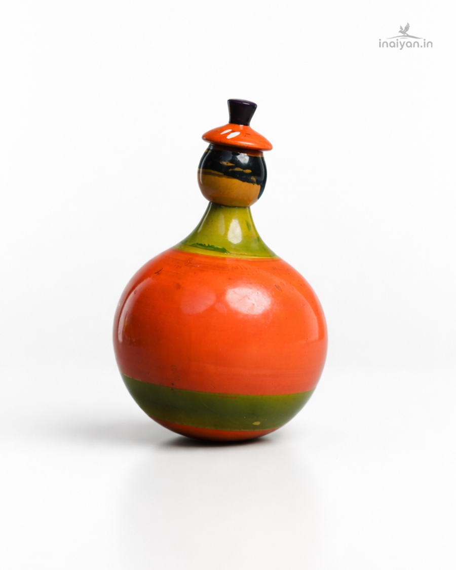 Handcrafted Wooden Decorative Bottle Vase