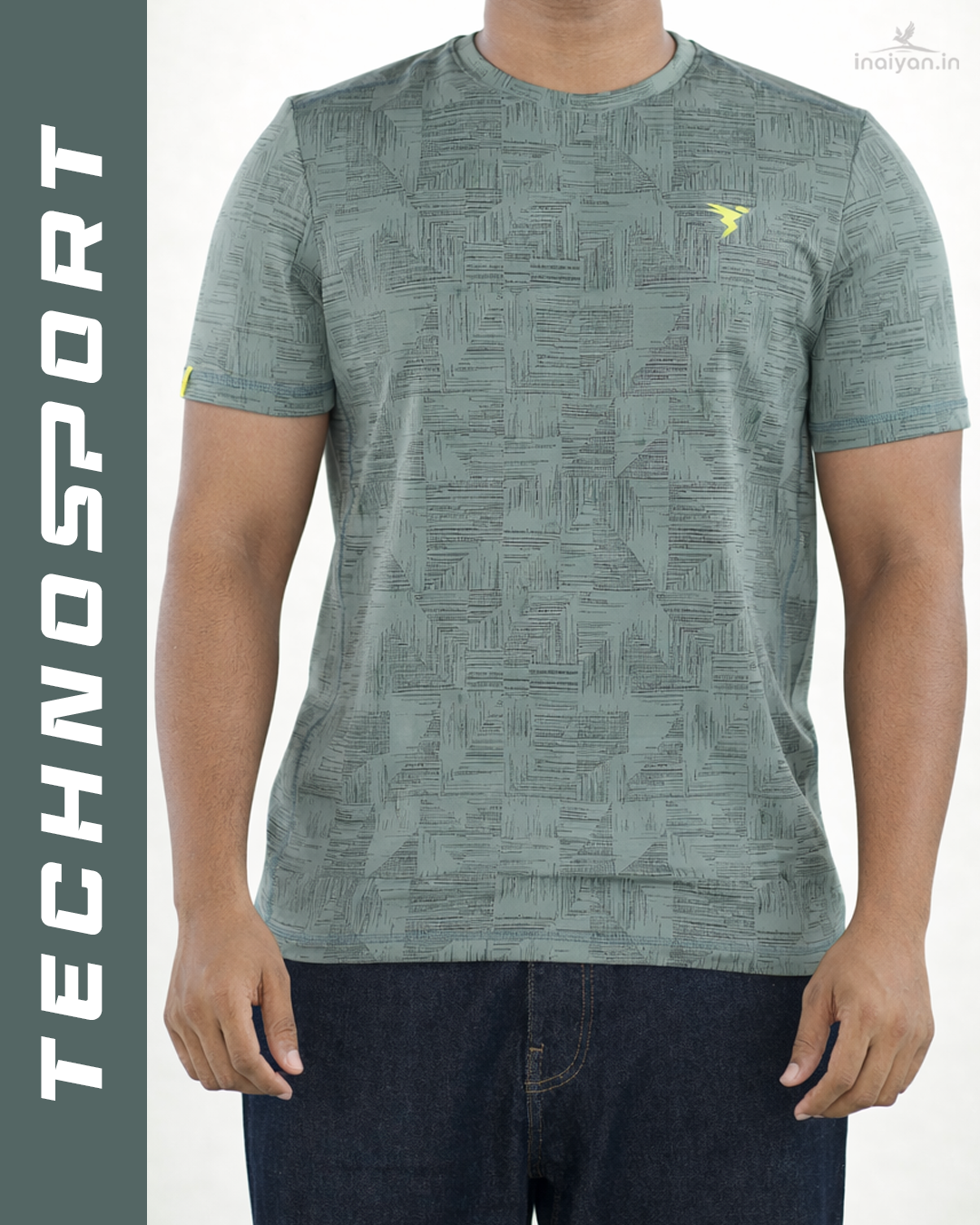 Men's Premium Jacquard Crew Neck T-Shirt | Textured & Breathable Fit