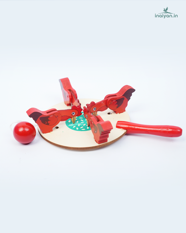 Vintage Kinetic Pecking Hens Toy