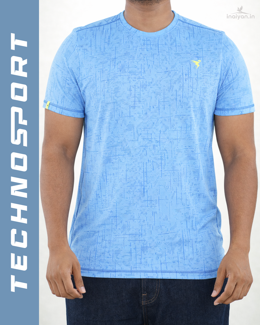 Men's Premium Jacquard Crew Neck T-Shirt | Textured & Breathable Fit