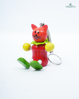 Premium Handcrafted Wooden Hanging Toy | Cute Spring-Action Bag Charm 2