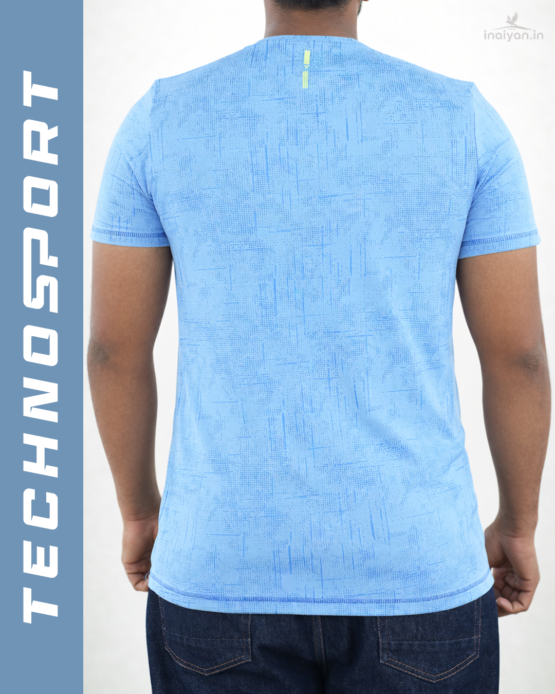 Men's Premium Jacquard Crew Neck T-Shirt | Textured & Breathable Fit