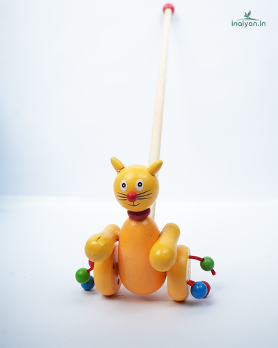 Premium Handcrafted Wooden Animal Push Toys | Traditional Toddler Walking Toy