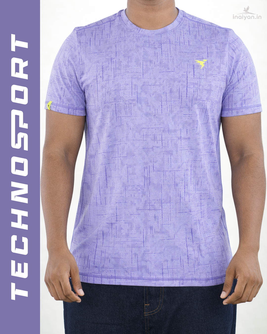 Men's Premium Jacquard Crew Neck T-Shirt | Textured & Breathable Fit