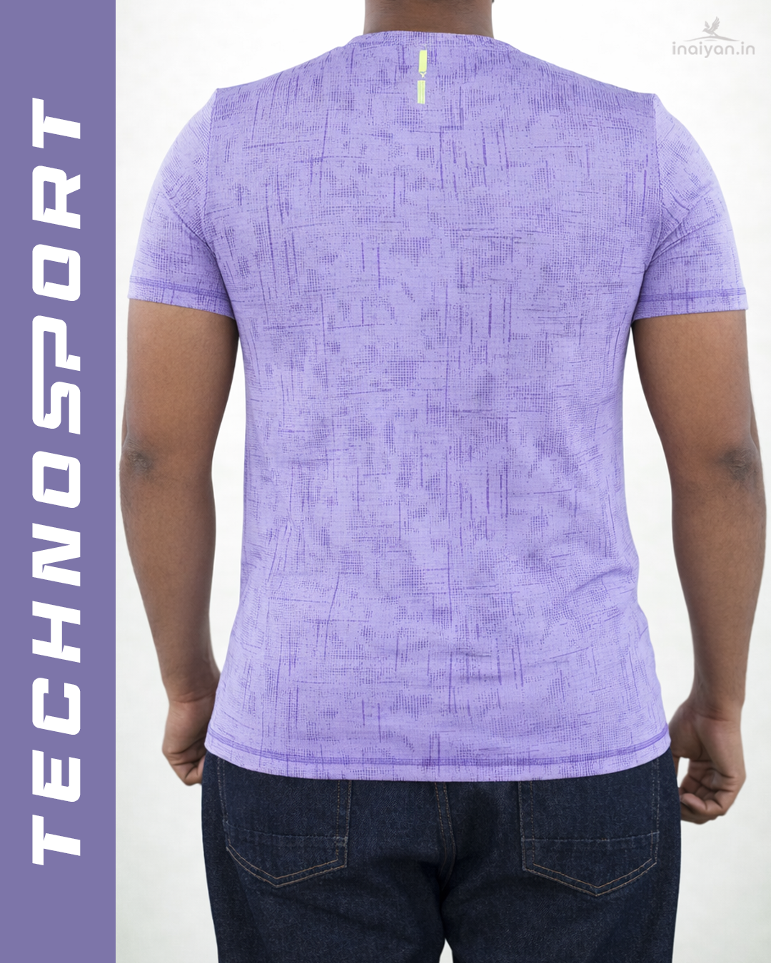 Men's Premium Jacquard Crew Neck T-Shirt | Textured & Breathable Fit
