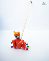 Premium Handcrafted Wooden Animal Push Toys | Traditional Toddler Walking Toy 4