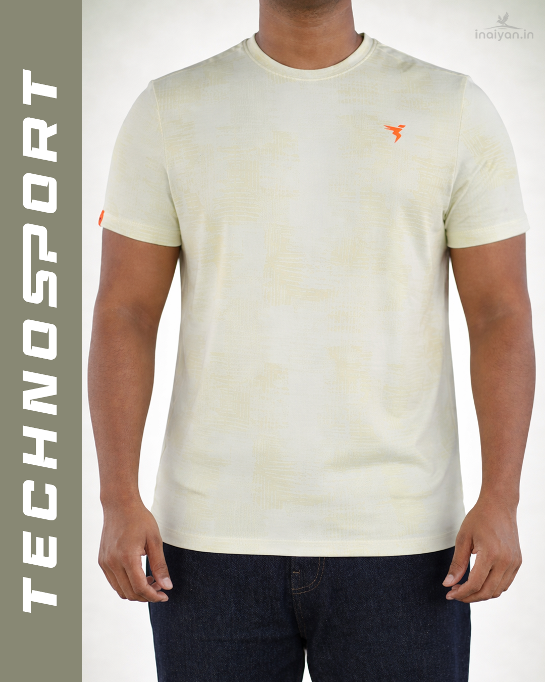 Men's Premium Jacquard Crew Neck T-Shirt | Textured & Breathable Fit