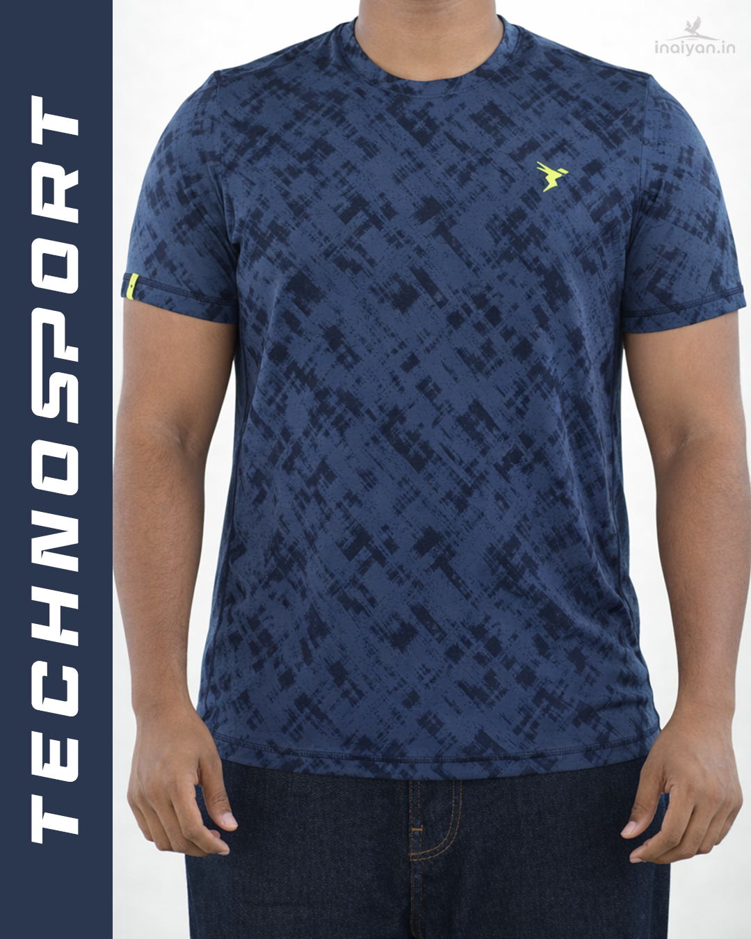 Men's Premium Jacquard Crew Neck T-Shirt | Textured & Breathable Fit