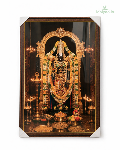 Premium Devotional Wall Frame – Lord Balaji (Tirupati) – 40 x 25 Inch