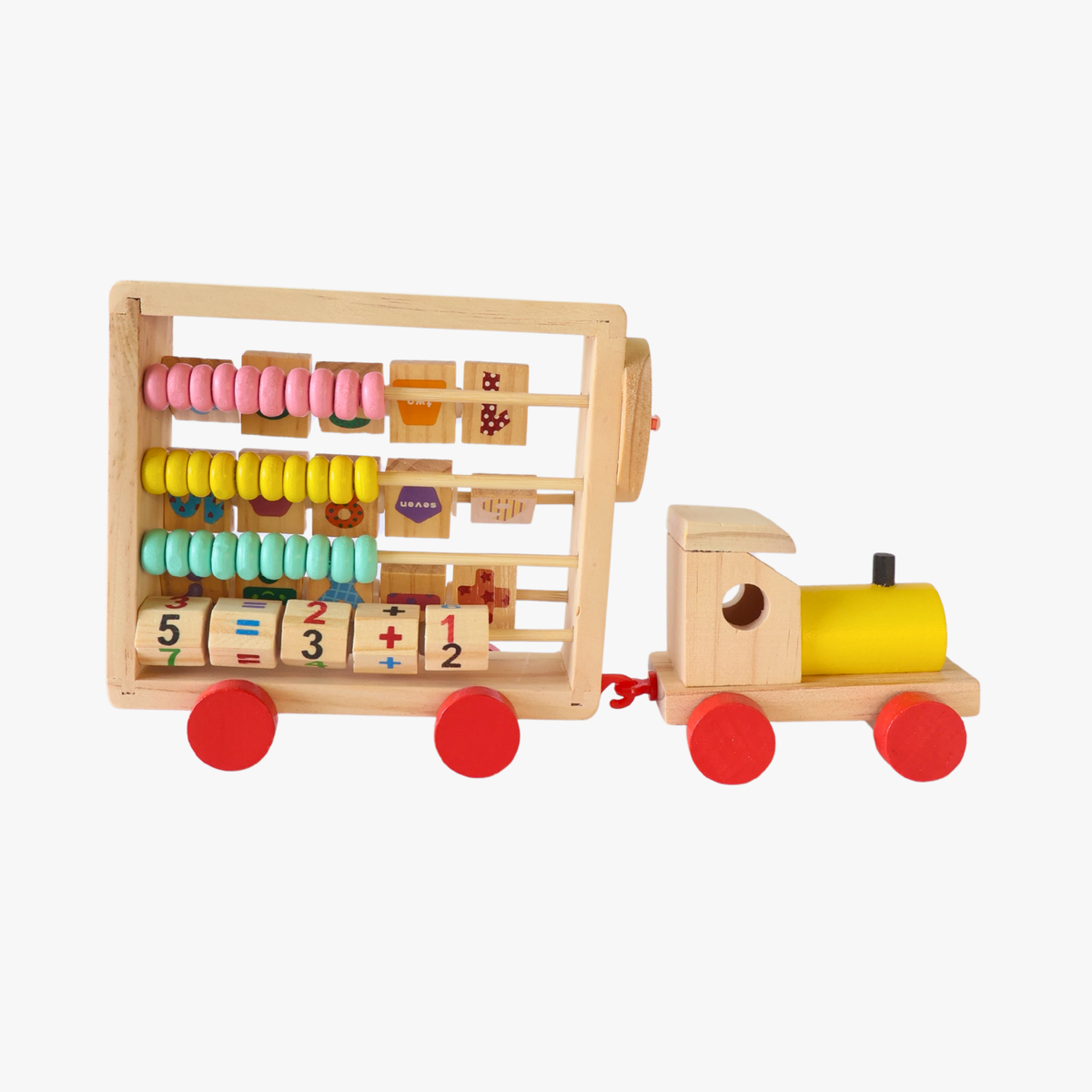 Wooden Educational Train | Abacus & Maths Learning Toy