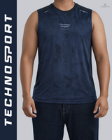 Men's Techno Sport Sleeveless Gym T-Shirt | Quick-Dry Activewear 1