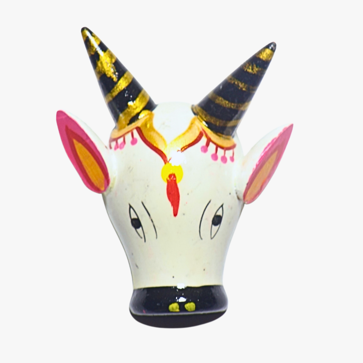 Traditional Painted Fridge Magnet – Decorative Cow Head