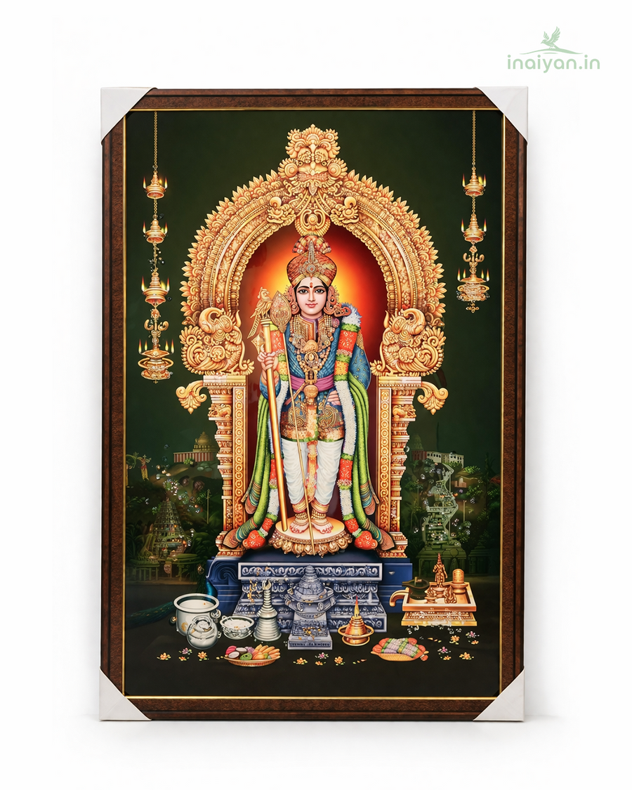 Premium Devotional Wall Frame – Lord Murugan – 40 x 25 Inch