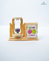 Handcrafted Wooden Sand Timer Pen Stand 2
