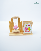 Handcrafted Wooden Sand Timer Pen Stand 3