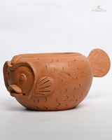 Handcrafted Terracotta Face Planter 3