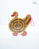 Handcrafted Wooden Magnetic Animal Maze Puzzle for Toddlers 6