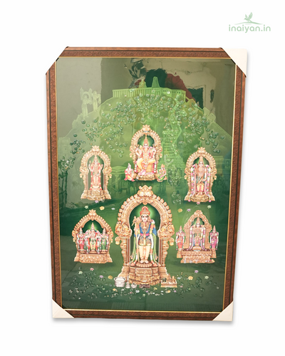 Premium Devotional Wall Frame –Arupadai Veedu (Lord Murugan) – 40 x 25 Inch