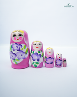 Premium Handcrafted Wooden Nesting Dolls | 5-Piece Traditional Stacking Toy 2