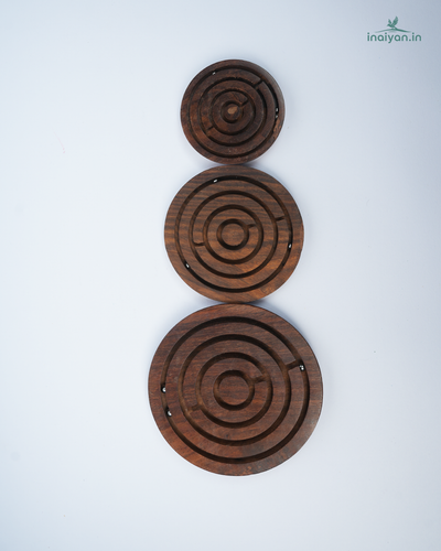 Handcrafted Wooden Magnetic Maze Puzzle for Toddlers