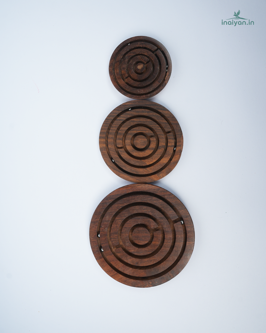Handcrafted Wooden Magnetic Maze Puzzle for Toddlers
