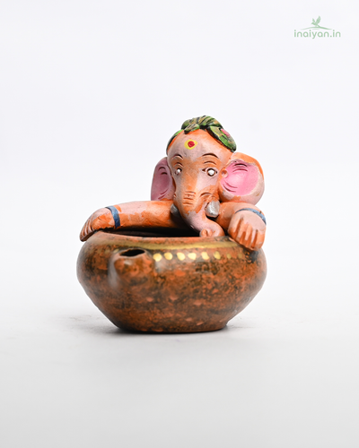 Handcrafted Terracotta Ganesha Decorative Pot