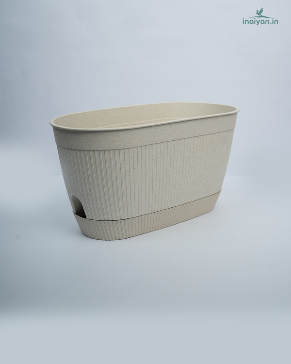 Eco Rectangular Landscape Trough Planter - Stone - 10"