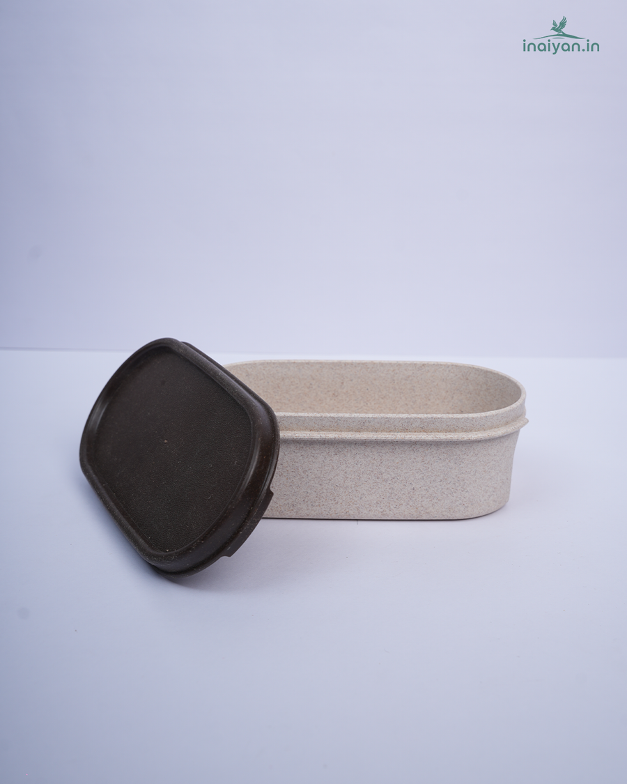 Eco Wheat Straw Square Storage Box - Black - 350ml
