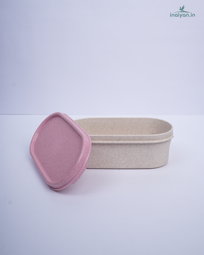 Eco Wheat Straw Square Storage Box - Blush - 350ml