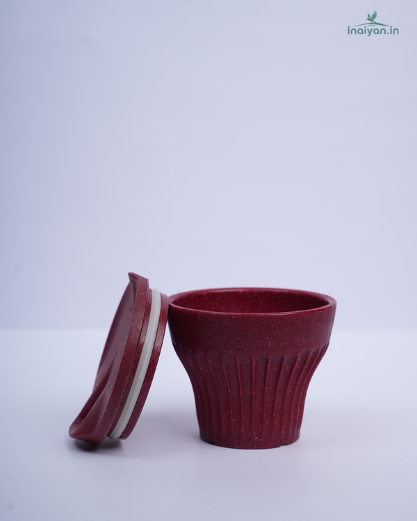 Eco Wheat Straw Coffee Cup - 175ml Maroon - 175ml