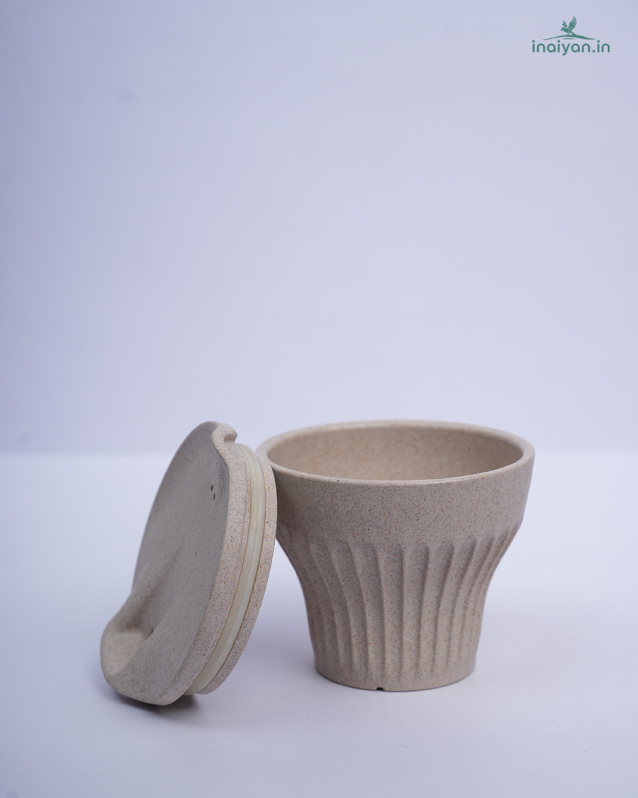 Eco Wheat Straw Coffee Cup - 175ml Natural Beige