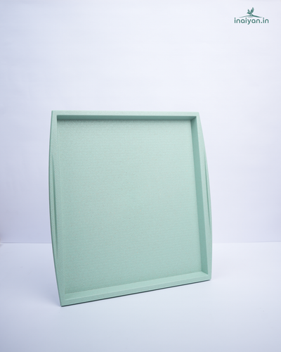 Eco Square Serving Tray with Handles - Sage Green
