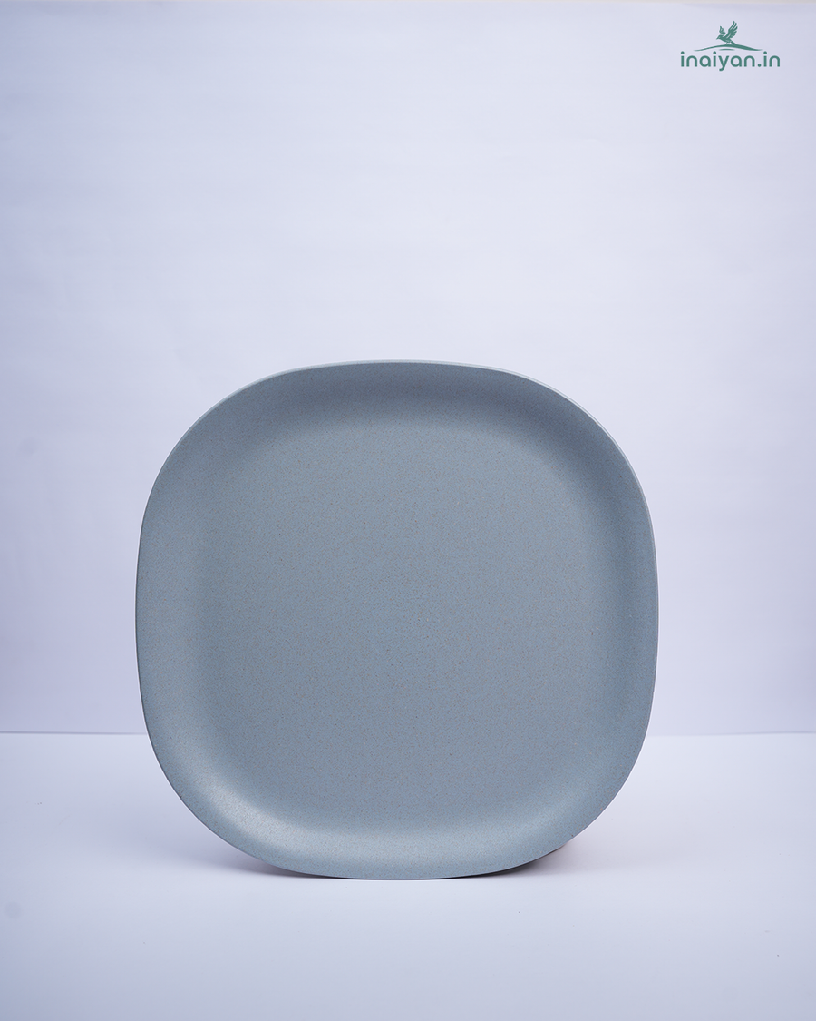 Eco Square Dinner Plate - Stone Grey
