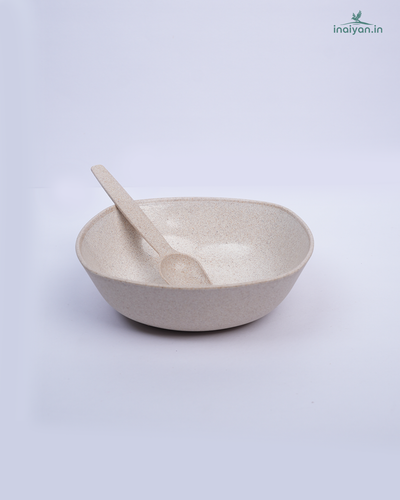 Eco Veg Bowl with Spoon - 600ml Set of 4 Blue