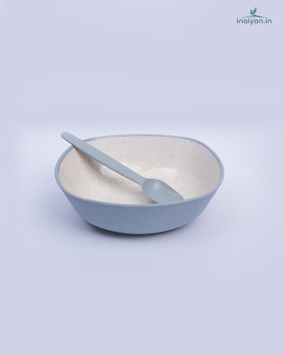 Eco Veg Bowl with Spoon - 600ml Set of 4 Natural