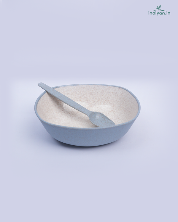 Eco Veg Bowl with Spoon - 600ml Set of 4 Natural - 600ml Set of 4