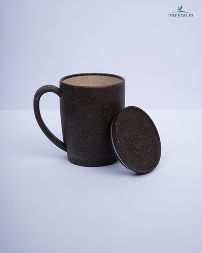 Eco Coffee Cup with Lid - 300ml Black
