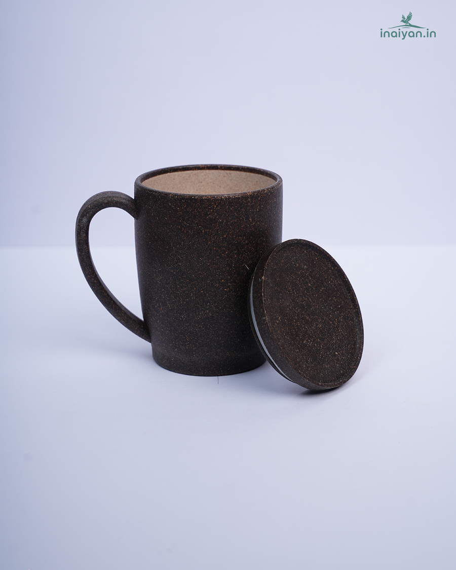 Eco Coffee Cup with Lid - 300ml Black