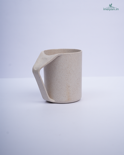 Eco Geometric Coffee Mug - 400ml Stone Beige